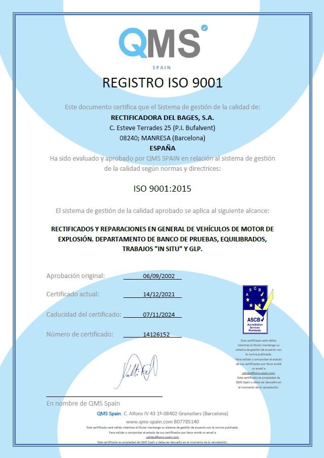 Certificat ISO